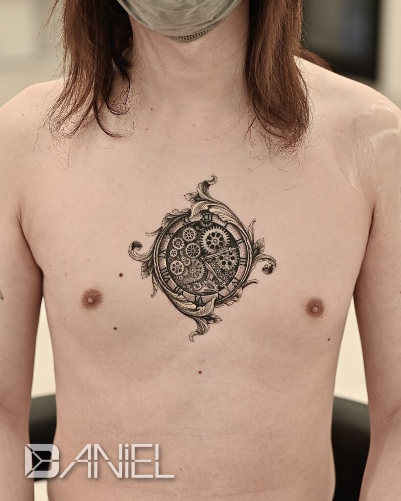 acanthus × pocket watch tattoo daniel 04