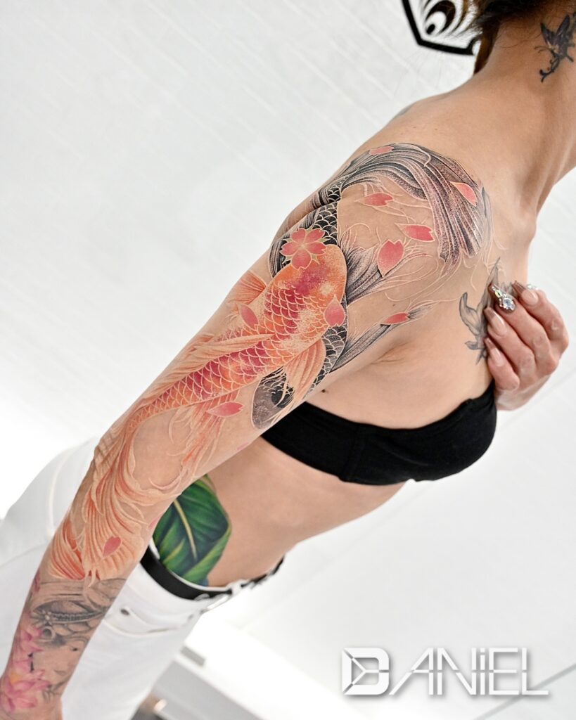 antima koi fish & cherry blossom tattoo daniel 03