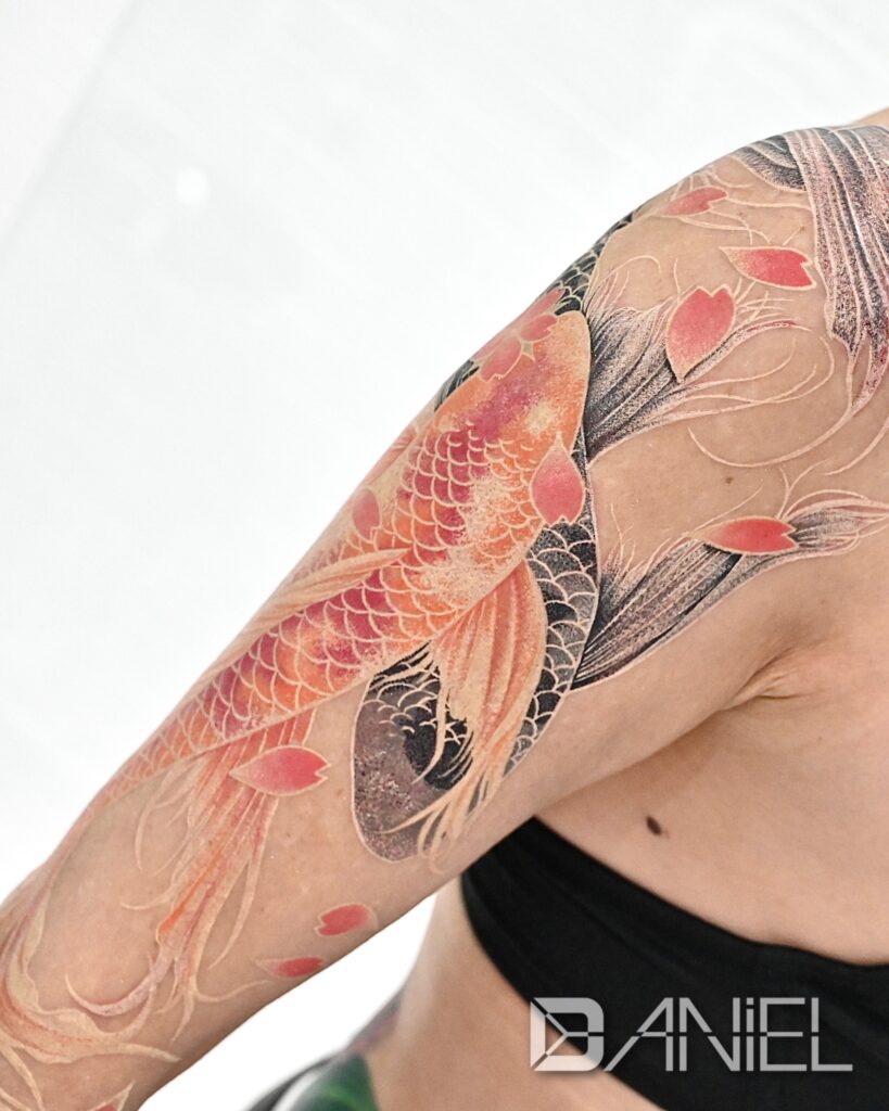 antima koi fish & cherry blossom tattoo daniel 04