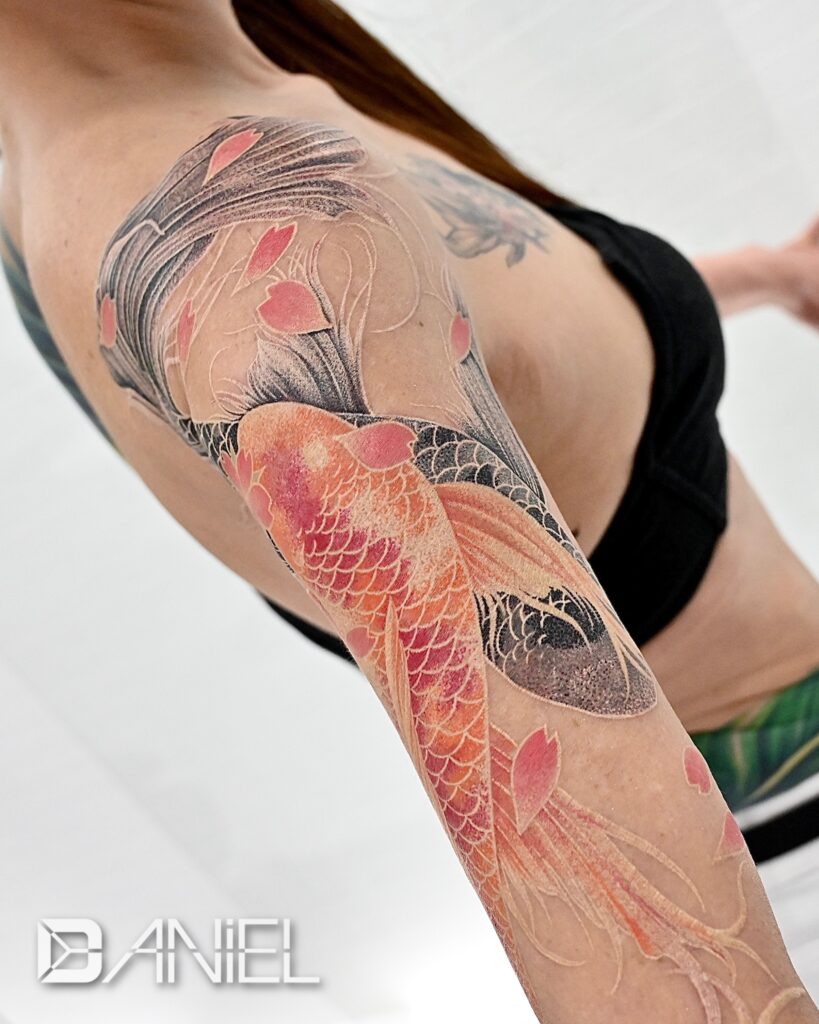 antima koi fish & cherry blossom tattoo daniel 05