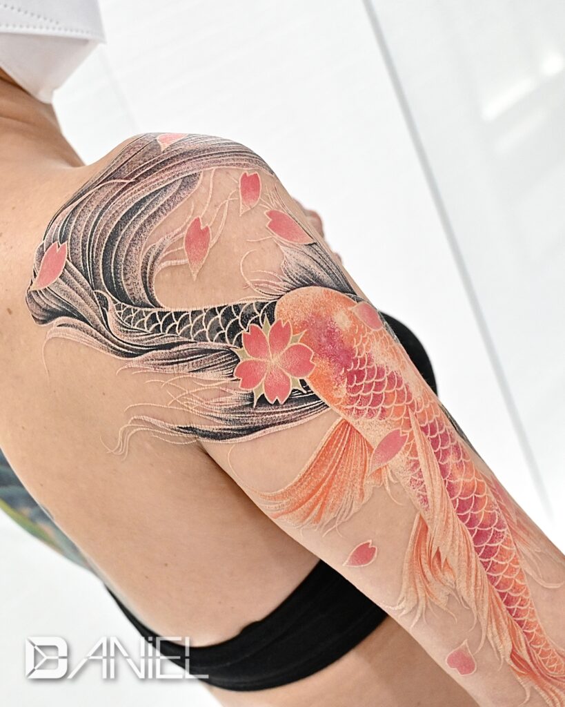 antima koi fish & cherry blossom tattoo daniel 06