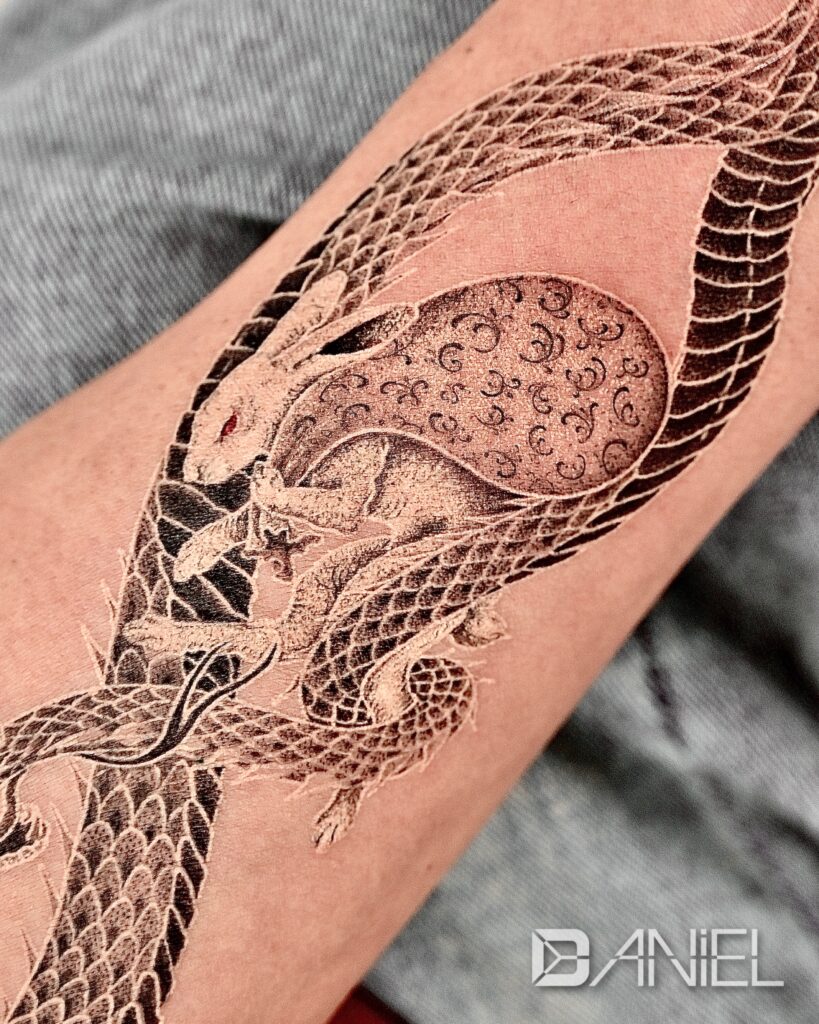 antima ouroboros × rabbit daikoku tattoo daniel 05