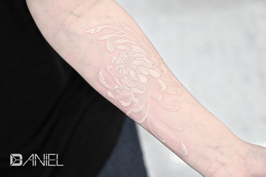 chrysanthemum white tattoo Daniel 02
