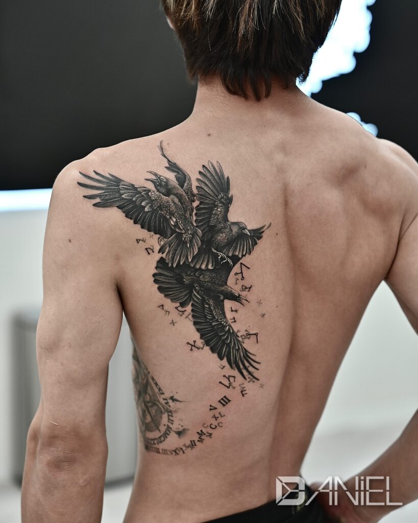 crows × nier tattoo daniel