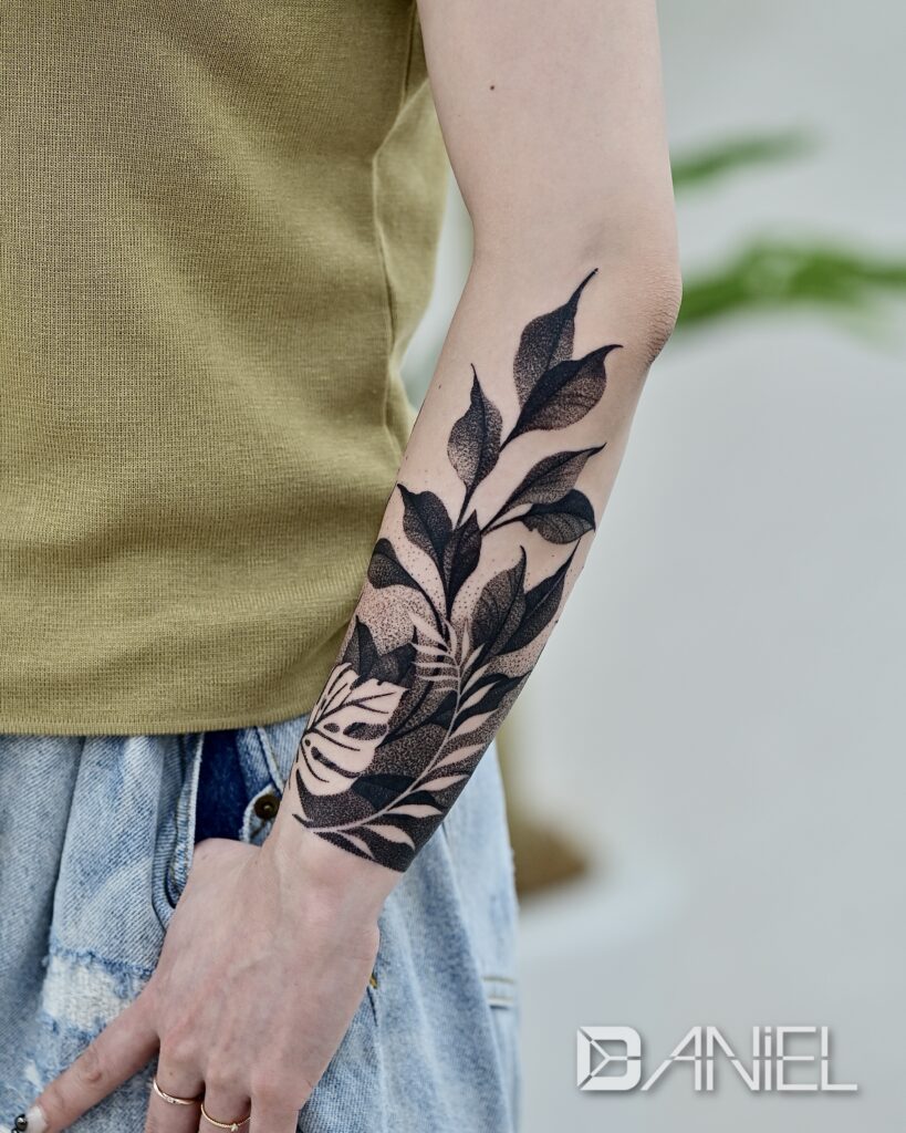 dot leaf tattoo daniel