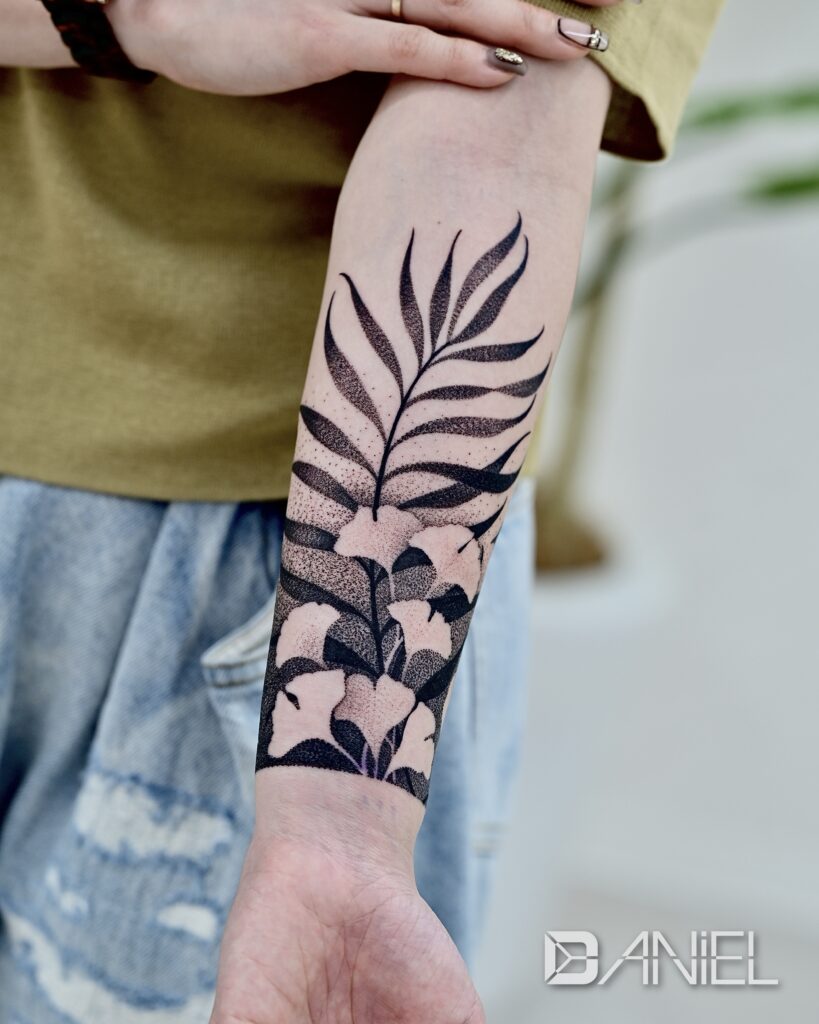 dot leaf tattoo daniel