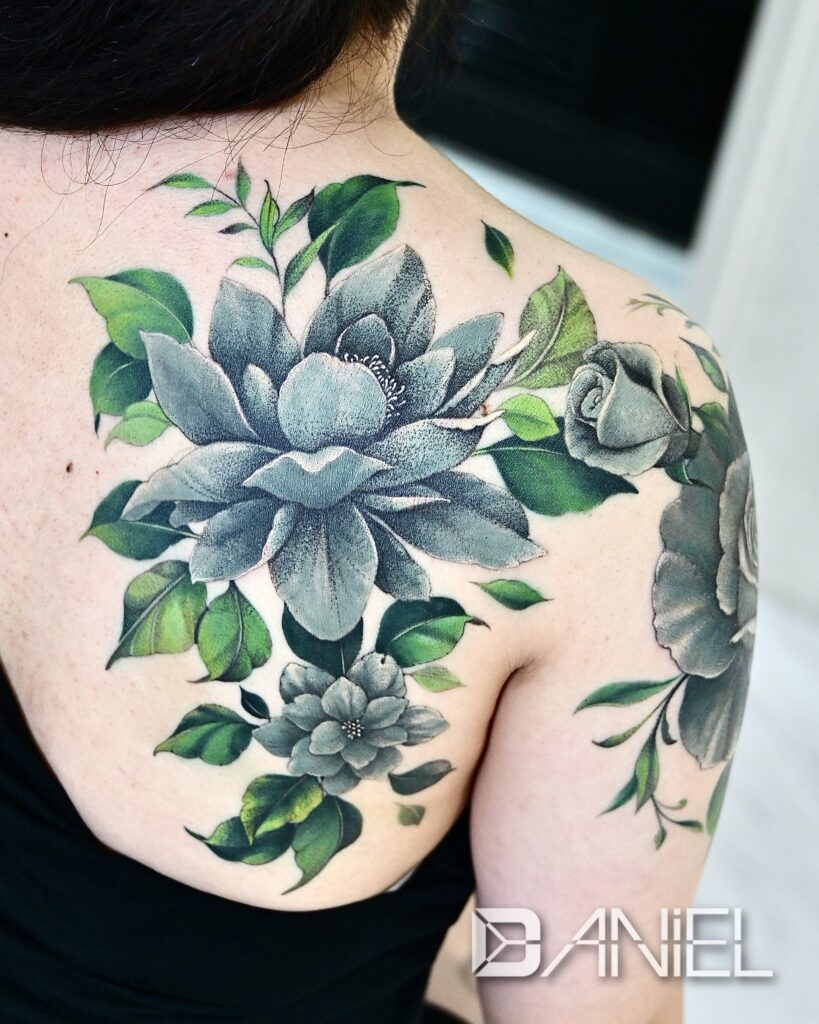 floral tattoo daniel