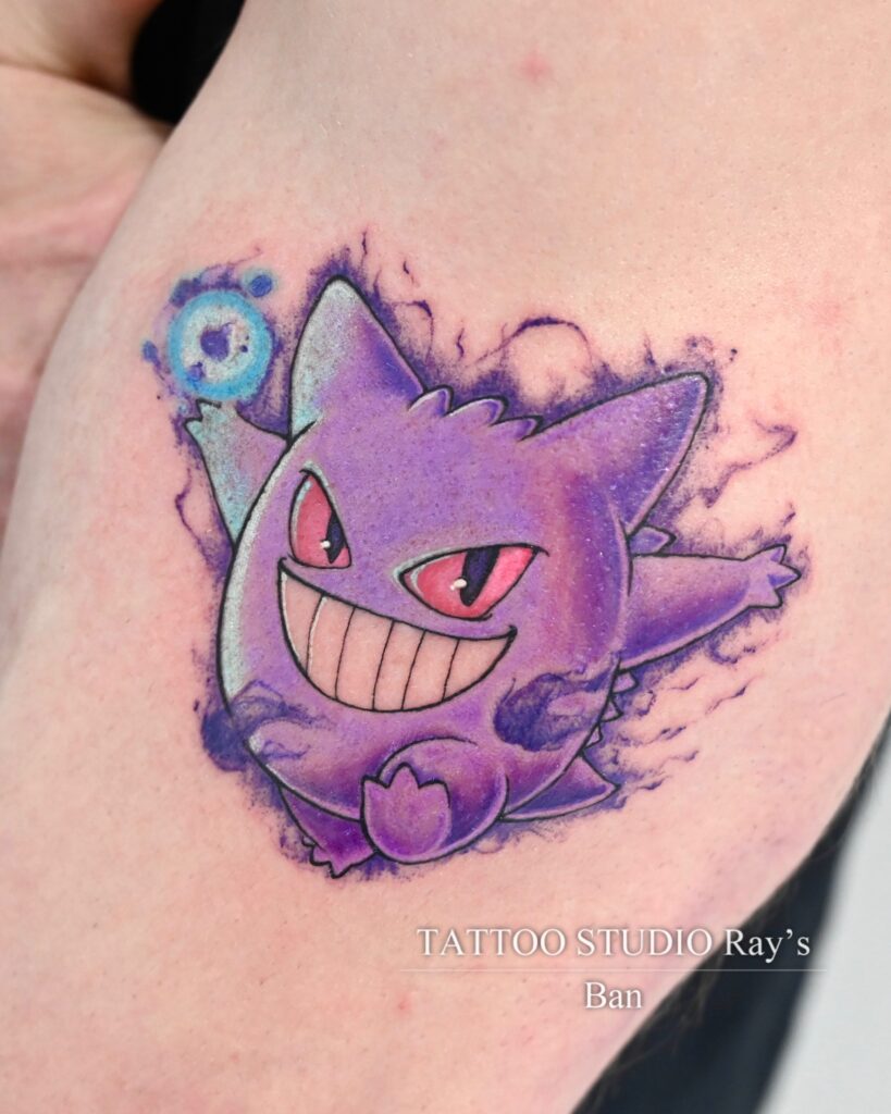 gengar from pokemon tattoo ban