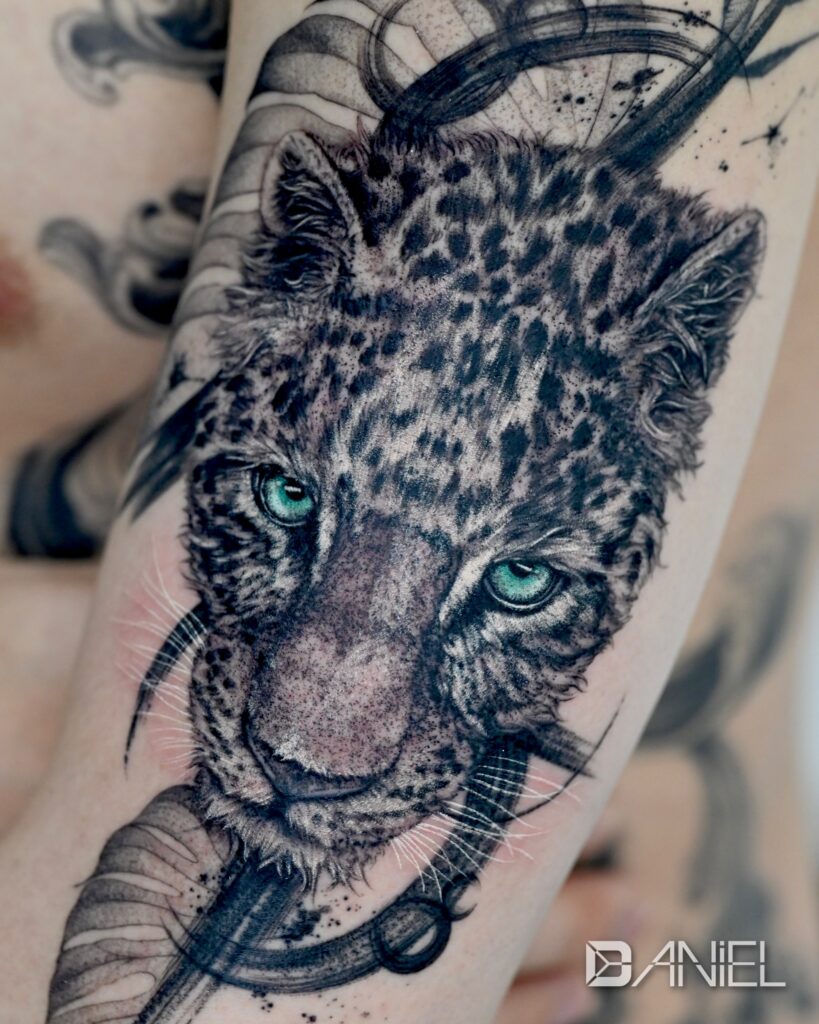 panther monstera tattoo Daniel 04