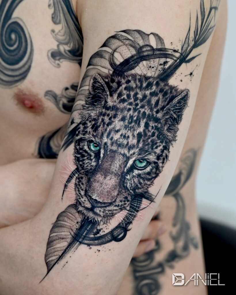 panther monstera tattoo Daniel 02