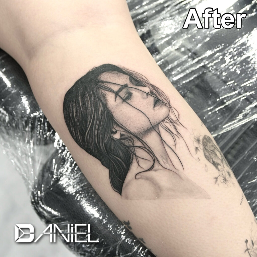 portrait cover up tattoo daniel after