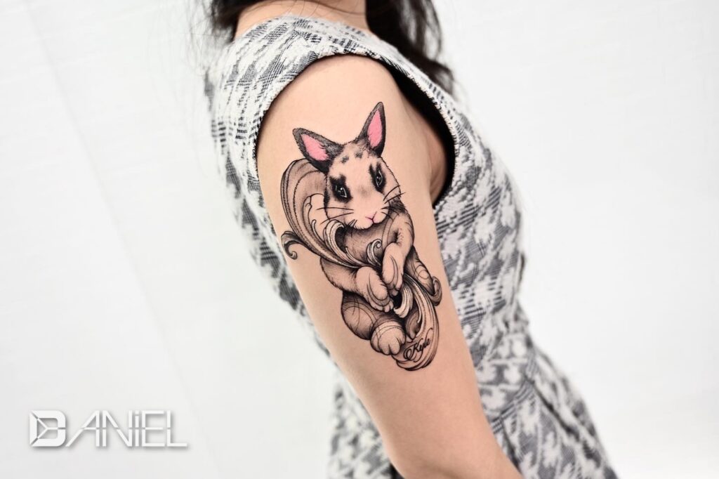 rabbit acanthus tattoo Daniel
