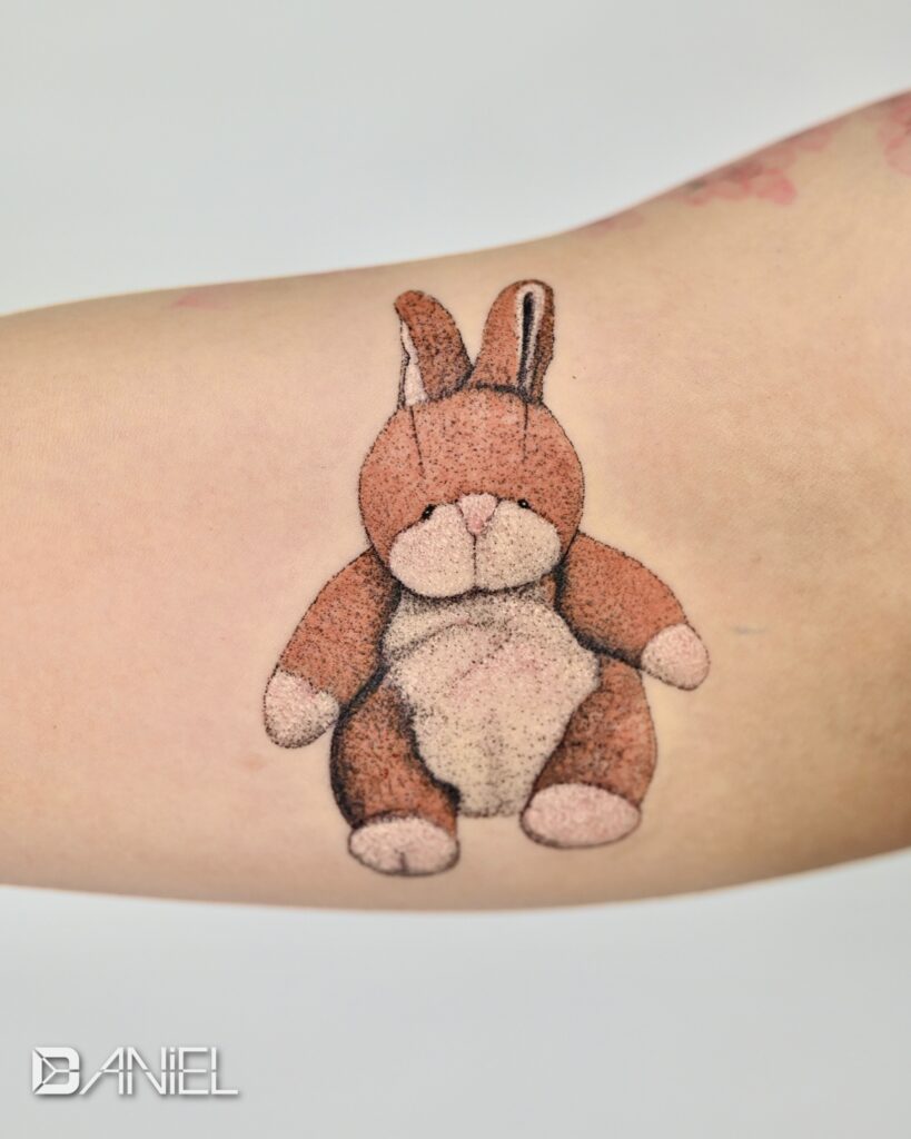 stuffed toy rabbit tattoo Daniel 02