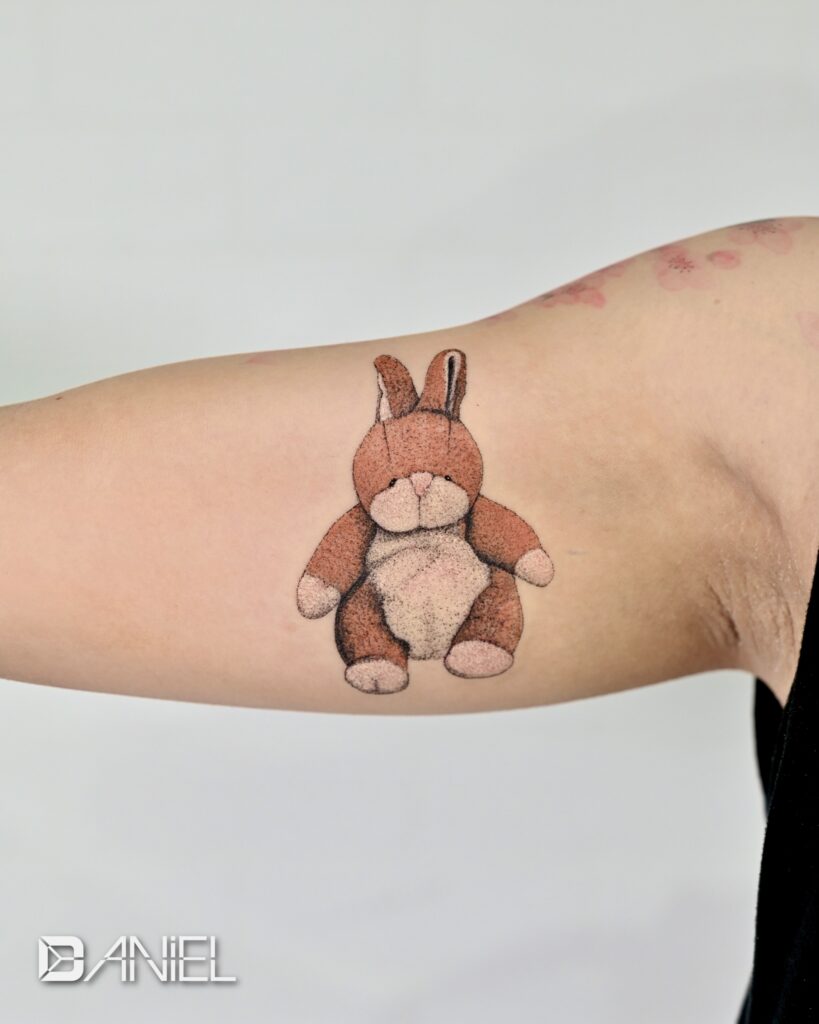 stuffed toy rabbit tattoo Daniel