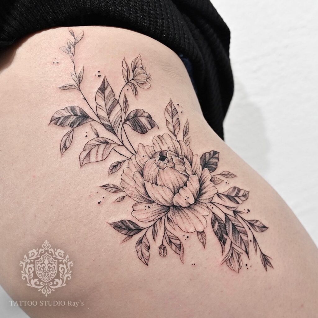 flower tattoo AYUMI