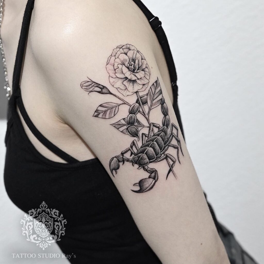 carnation scorpion tattoo AYUMI