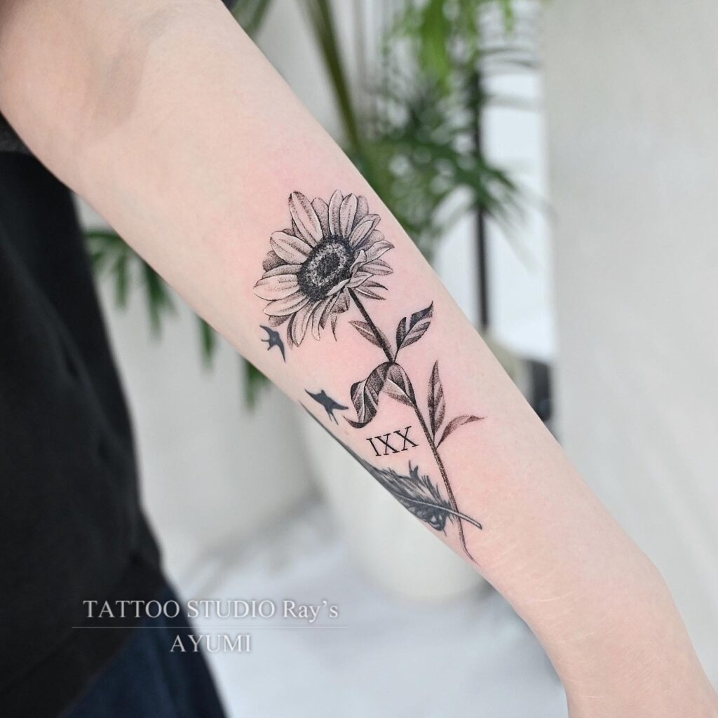 sunflower tattoo AYUMI