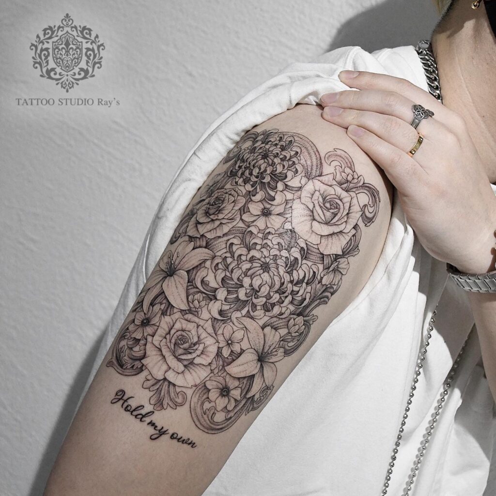 flower acanthus tattoo AYUMI