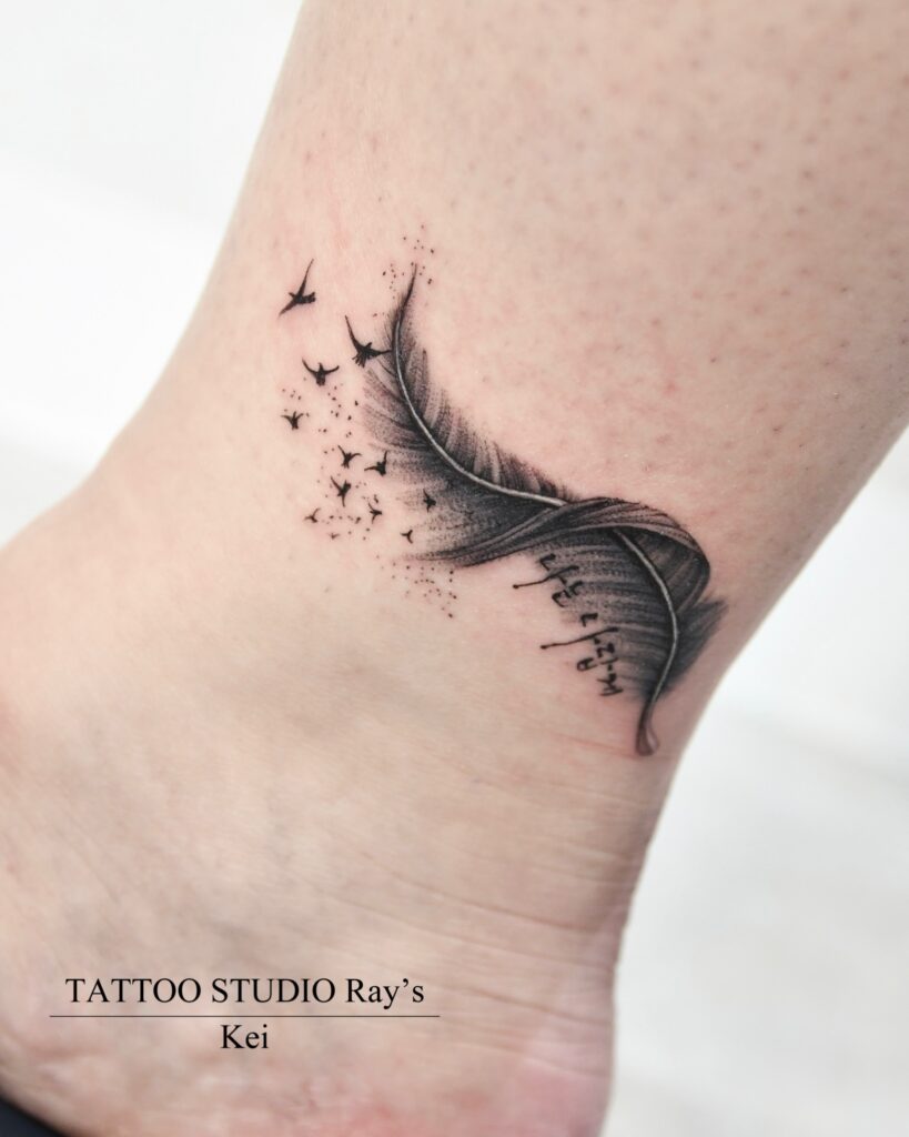 feather bird tattoo Kei