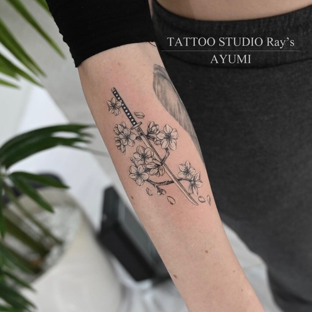 cherry blossoms × sword tattoo ayumi