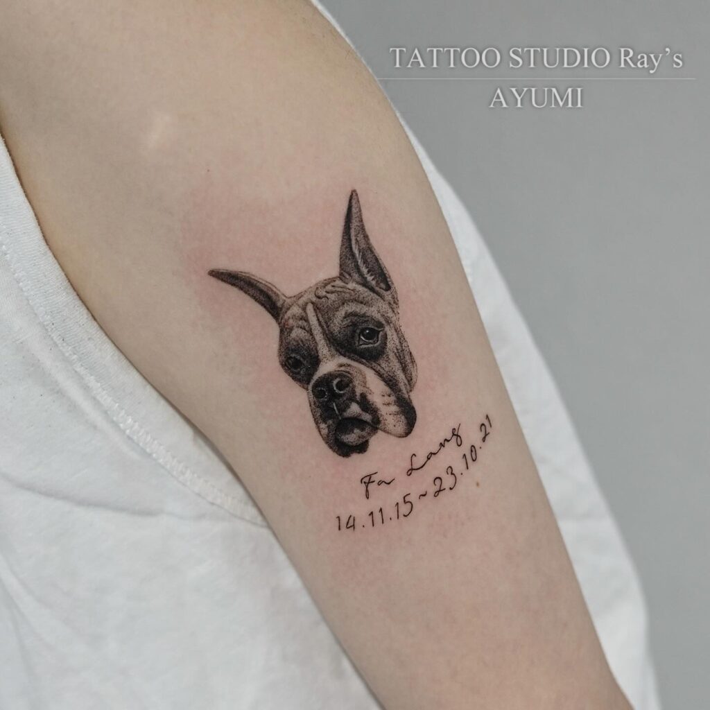 dog tattoo ayumi