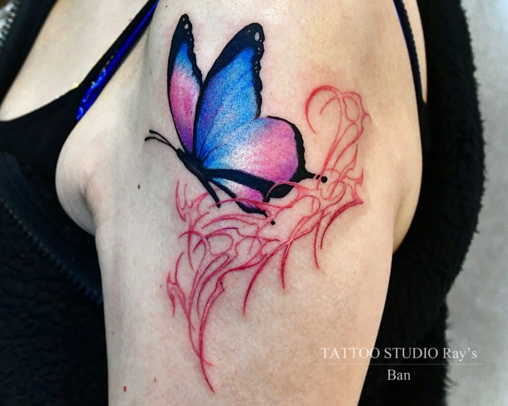 neo tribal butterfly tattoo Ban