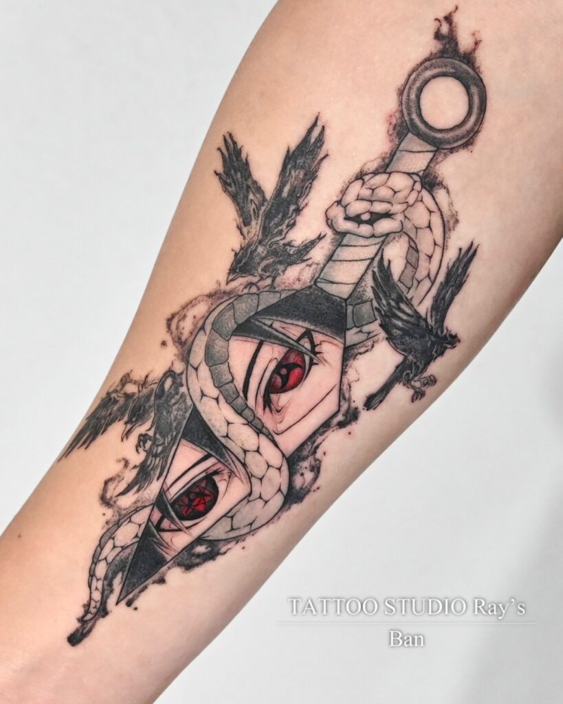 sasuke & itachi from naruto tattoo ban