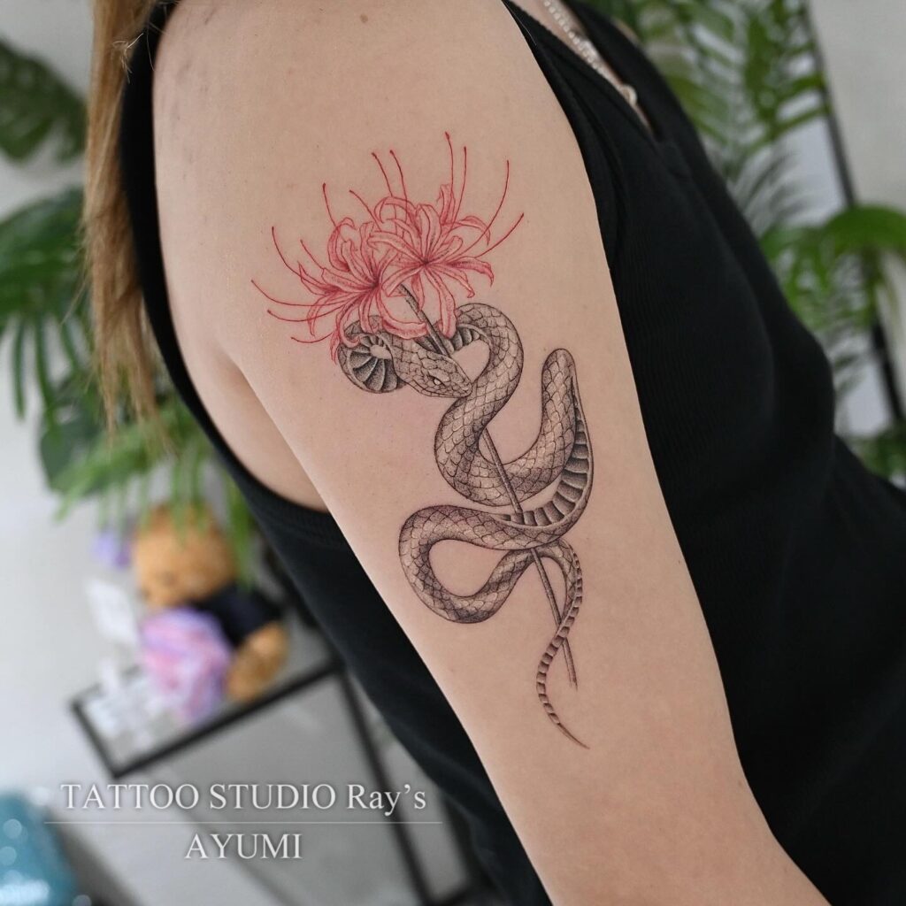 snake × spider lily tattoo ayumi 02