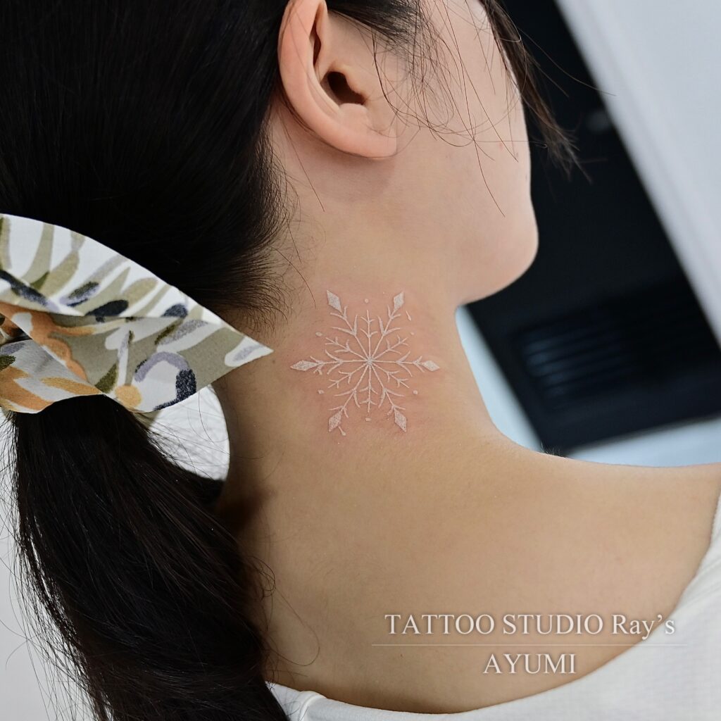 white snowflake tattoo ayumi