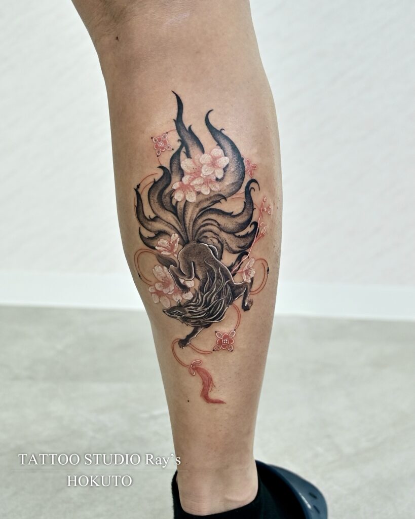 nine tailed fox × cherry blossom tattoo hokuto 02