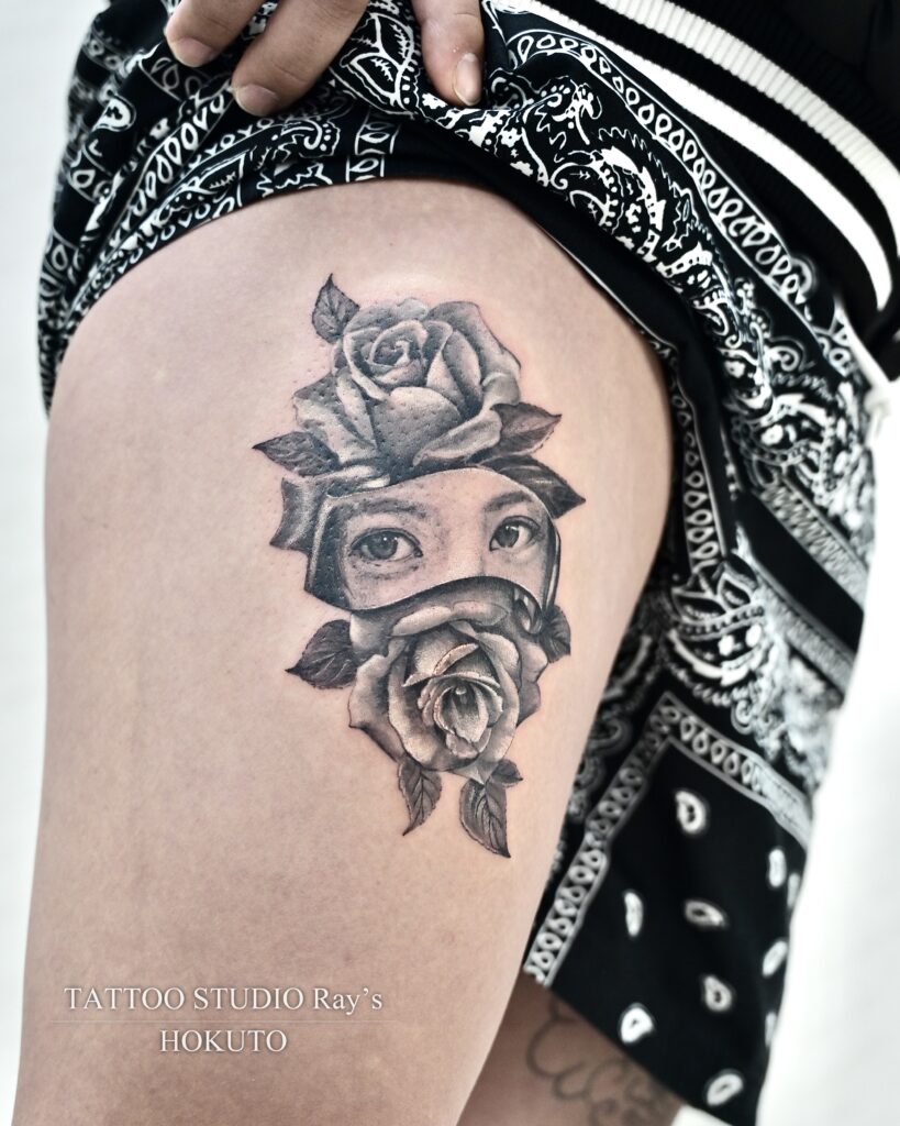 portrait × rose tattoo hokuto 03