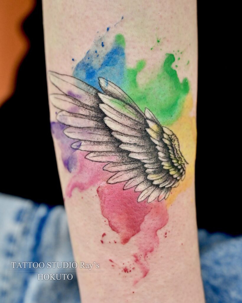 wing × watercolor tattoo hokuto 03