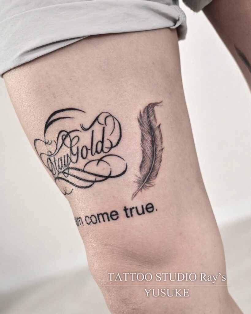 feather tattoo yusuke