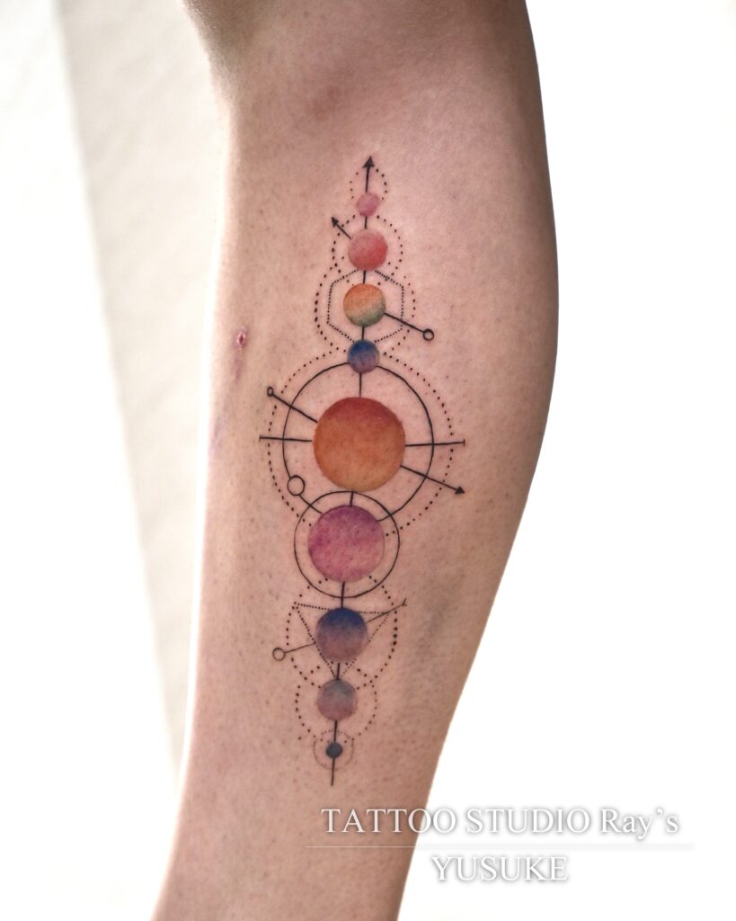 color gradation tattoo yusuke