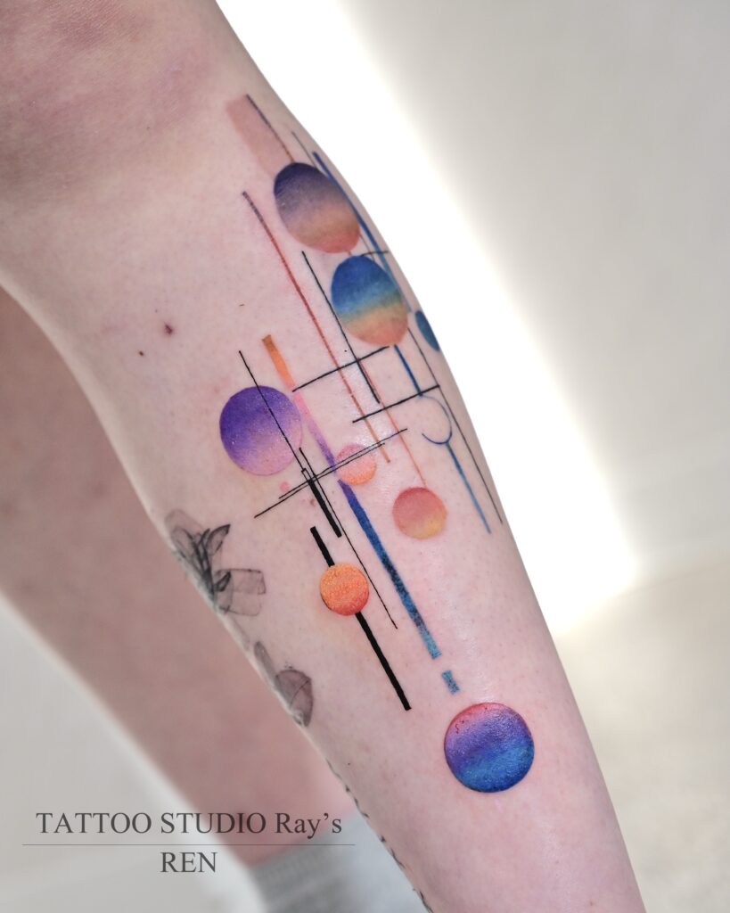 color gradation design tattoo ren 03