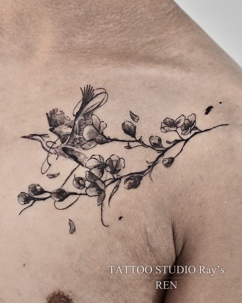 crane × sakura tattoo ren 02
