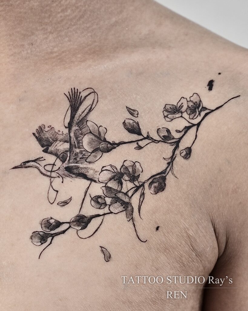 crane × sakura tattoo ren 03