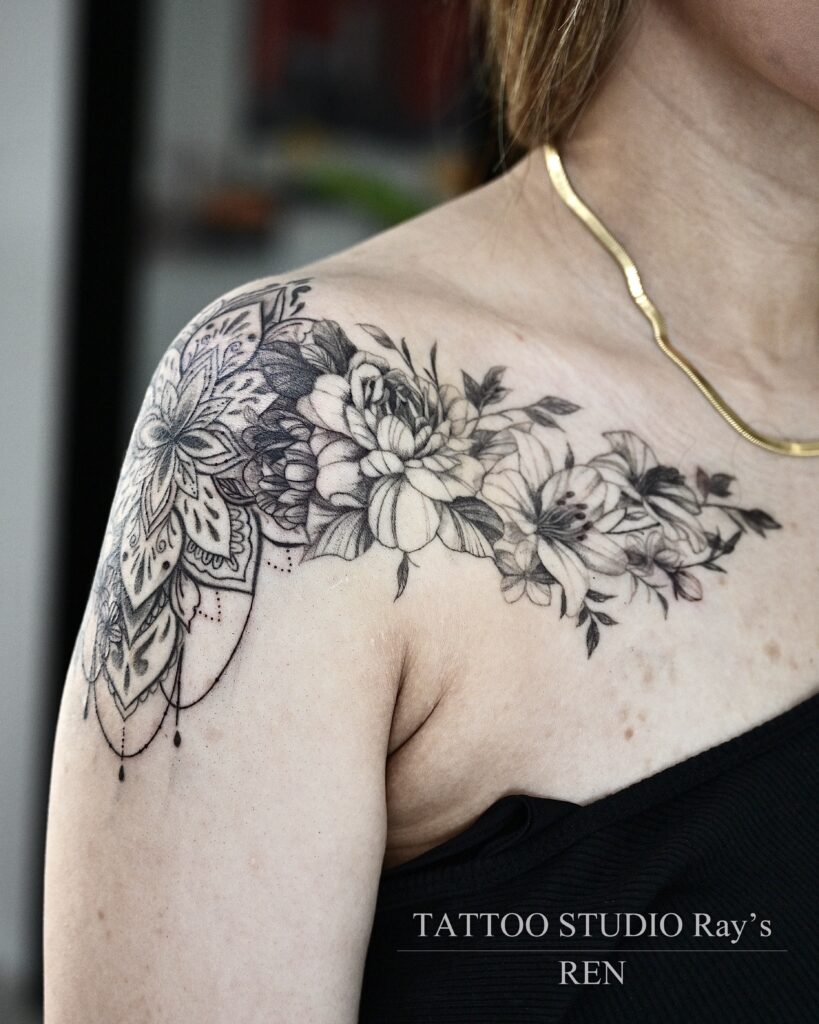 mandala × peony tattoo ren 02