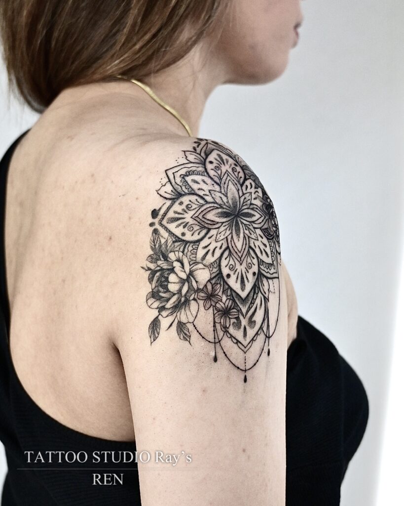 mandala × peony tattoo ren 04