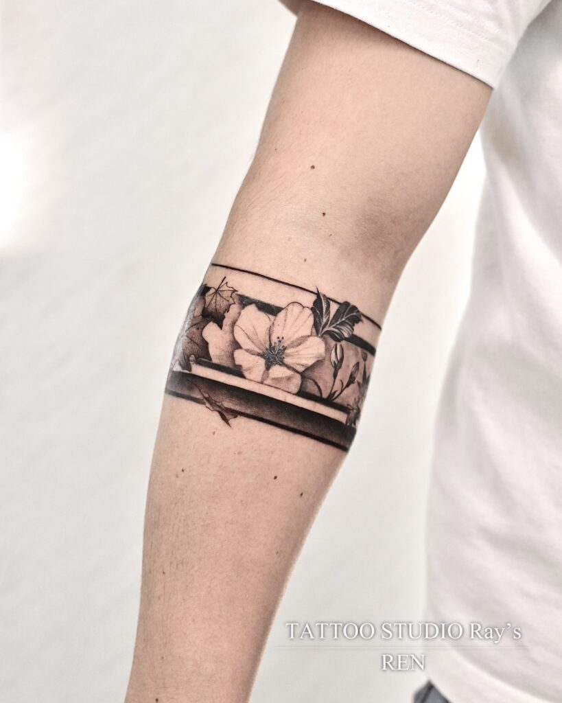 sakura & autumn leaves tattoo ren 02