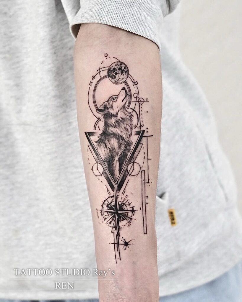 wolf × geometric tattoo ren 03
